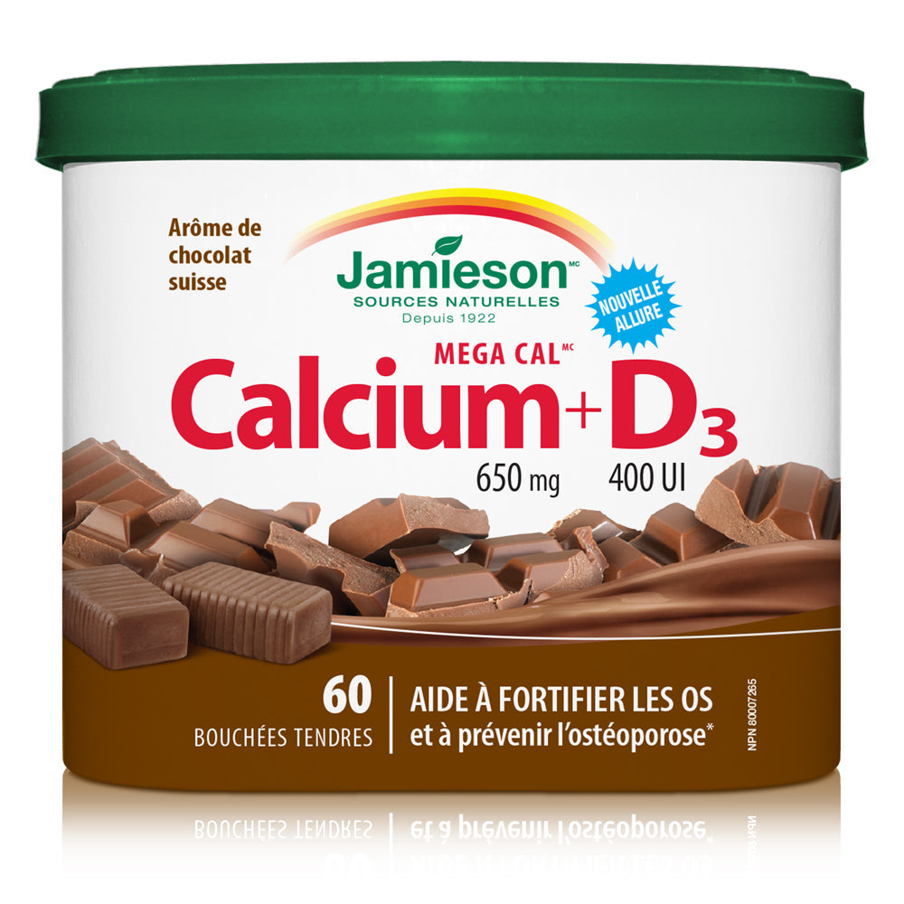 Mega Cal Calcium & Vitamin D3 Soft Chews French Caramel Cream Flavour