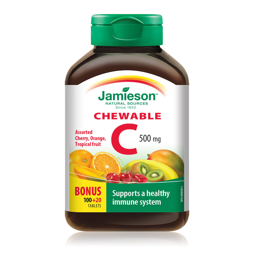 Vitamin C Chewables Assorted Flavours (Cherry, Tropical, Tangy Orange) Flavour