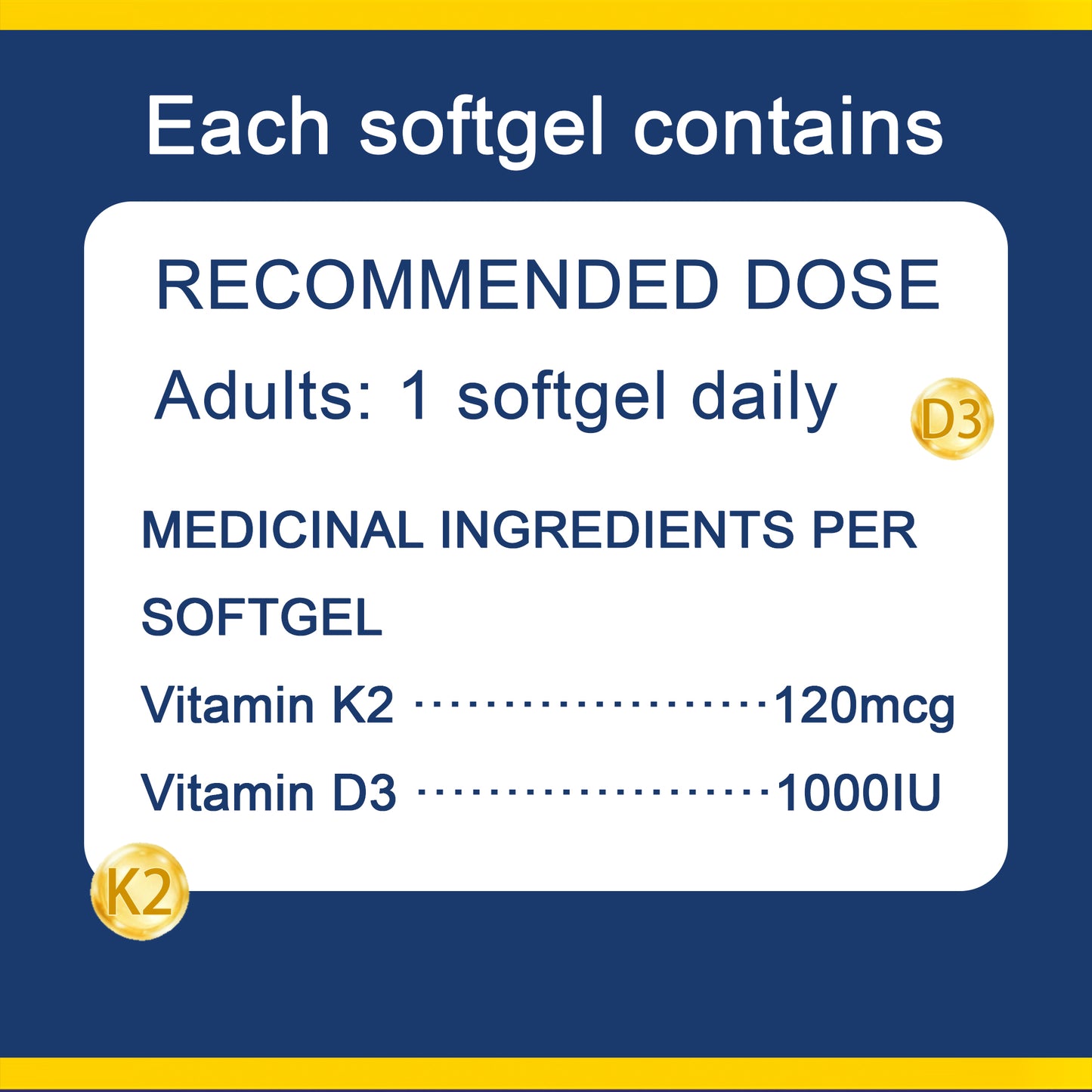 Vitatrtuh Vitamin K2+D3, 120mcg/1000IU, Premium Vegan Formula, 200 Softgels, Supports Bone and Heart Health