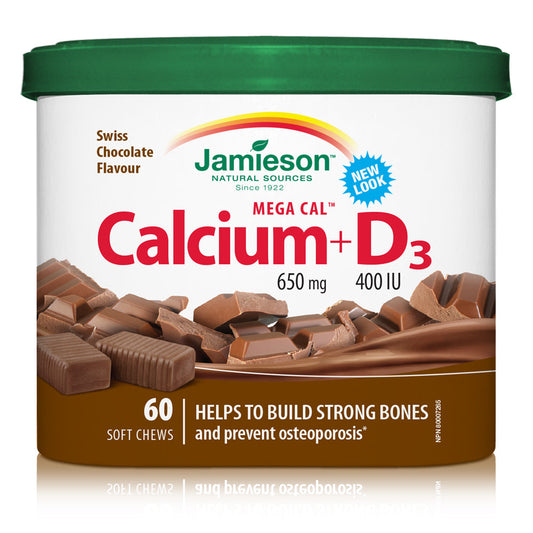 Mega Cal Calcium & Vitamin D3 Soft Chews Swiss Chocolate Flavour