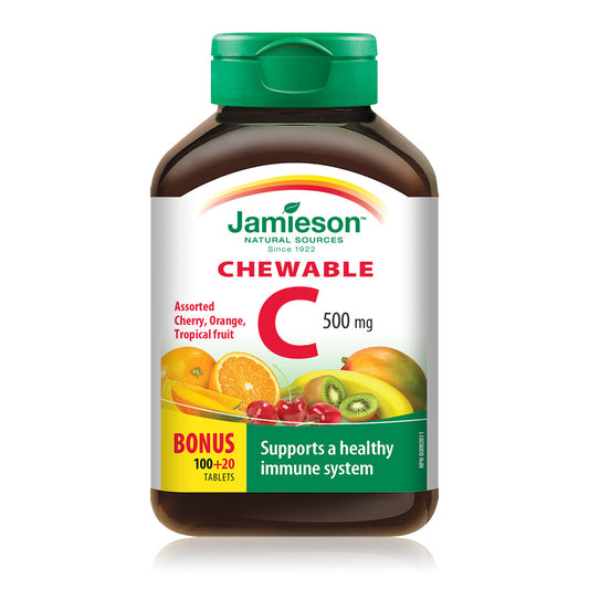 Vitamin C Chewables Assorted Flavours (Cherry, Tropical, Tangy Orange) Flavour